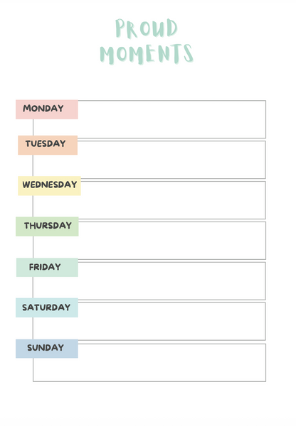 Proud Moments Journal:   Small Wins